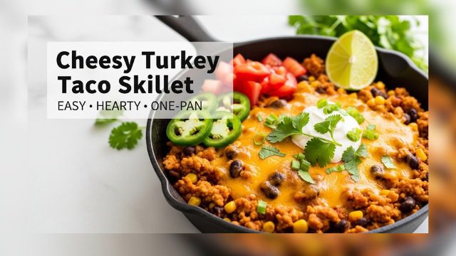 Cheesy Turkey Taco Skillet | Healthy 30-Minute One-Pan Meal