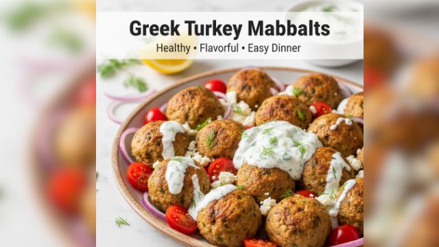 Juicy Greek Turkey Meatballs with Tzatziki | Easy 20-Minute Recipe