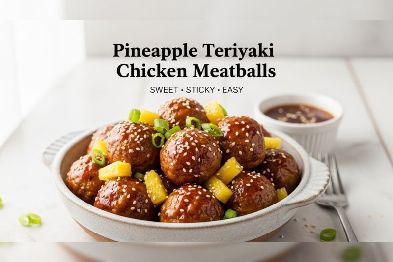Easy Pineapple Teriyaki Chicken Meatballs | 30-Minute Meal