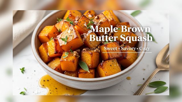 Roasted Butternut Squash with Maple Brown Butter | Easy Side Dish