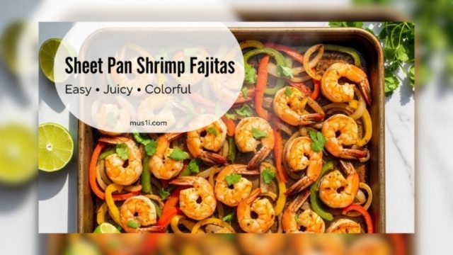 Easy Sheet Pan Shrimp Fajitas