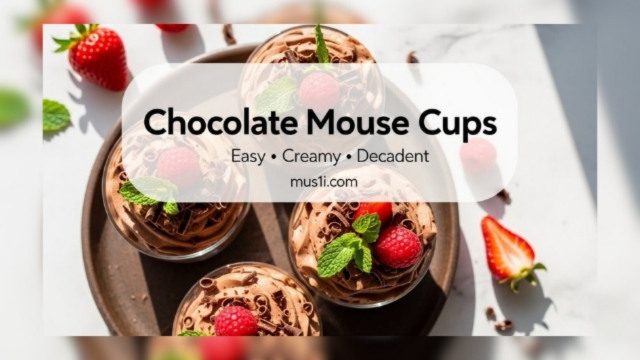 Easy chocolate mousse cups