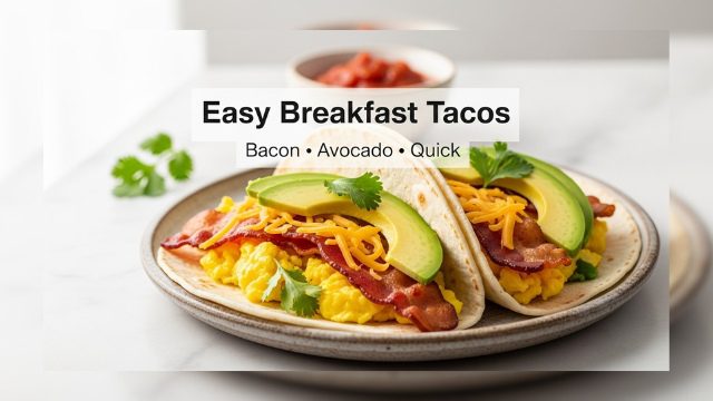 Easy Breakfast Tacos with Bacon and Avocado | 10-Minute Recipe