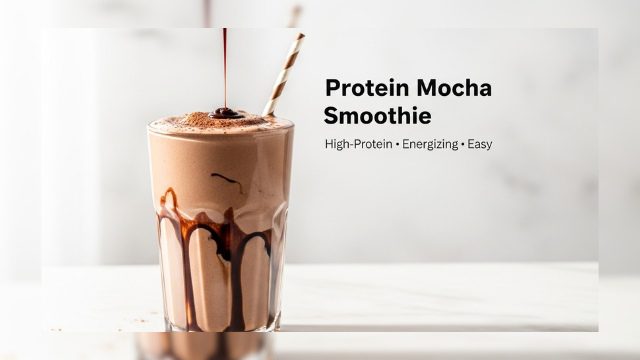Easy Protein Mocha Smoothie | Healthy Breakfast Coffee Shake