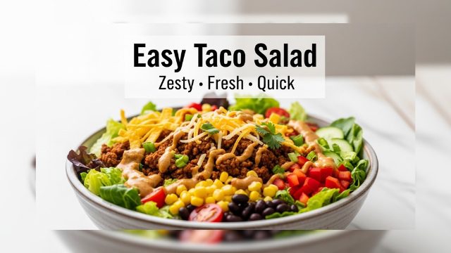 Easy Taco Salad with Zesty Taco Dressing | 20-Minute Meal