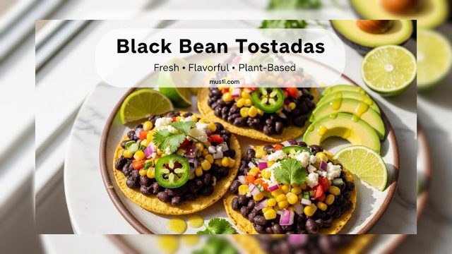 Black Bean Tostadas with Mexican Corn Salsa | Easy Mexican Dinner