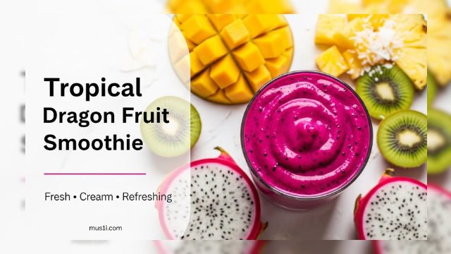 Tropical Dragon Fruit Smoothie (Creamy, Refreshing & Naturally Pink)