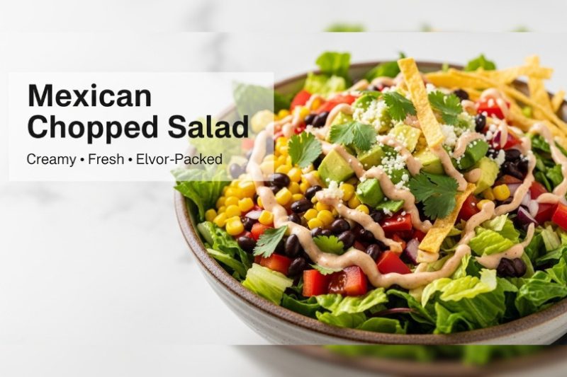 Mexican Chopped Salad with Creamy Taco Dressing | 15-Minute Recipe