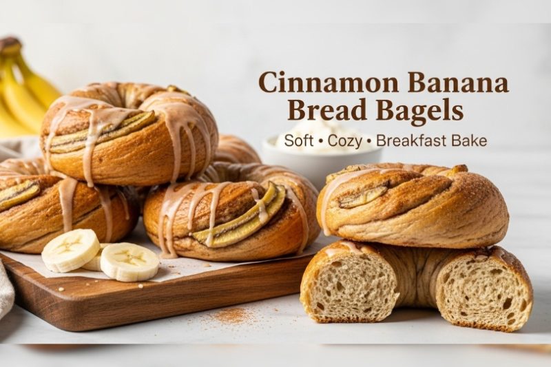 Homemade Cinnamon Banana Bread Bagels | Easy Fusion Recipe