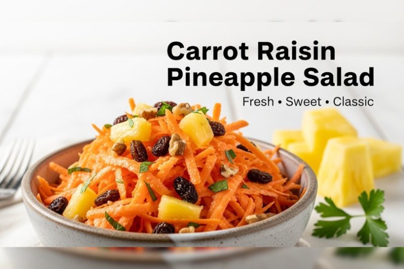 Classic Shredded Carrot Raisin Pineapple Salad | 10-Minute Recipe