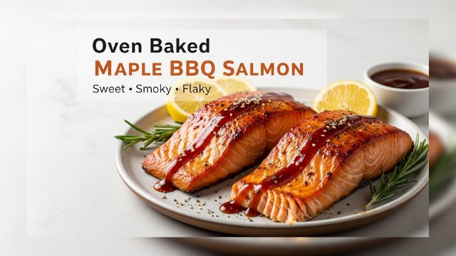 Oven Baked Maple BBQ Salmon | Quick 20-Minute Glazed Salmon