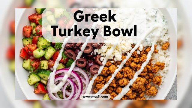Traditional Easy Healthy Greek Turkey Rice Bowl