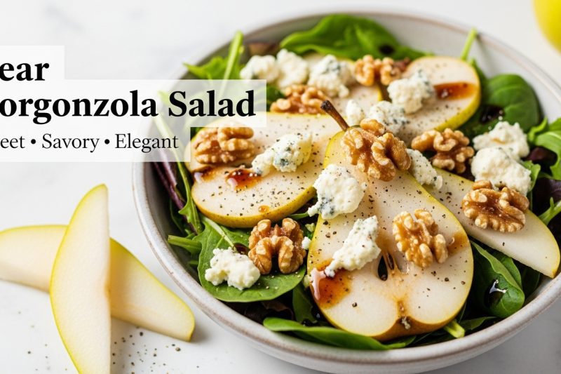 Pear and Gorgonzola Salad with Candied Walnuts | Gourmet Fall Salad