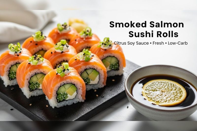 Smoked Salmon Sushi Roll Ups – Easy Keto & Low Carb