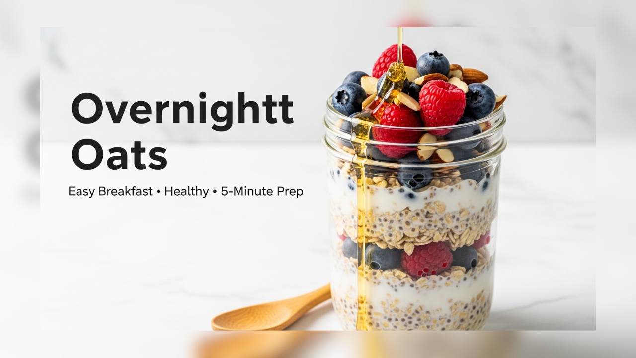 overnight oats, meal prep, healthy breakfast, quick breakfast, oat recipe, dairy free options
