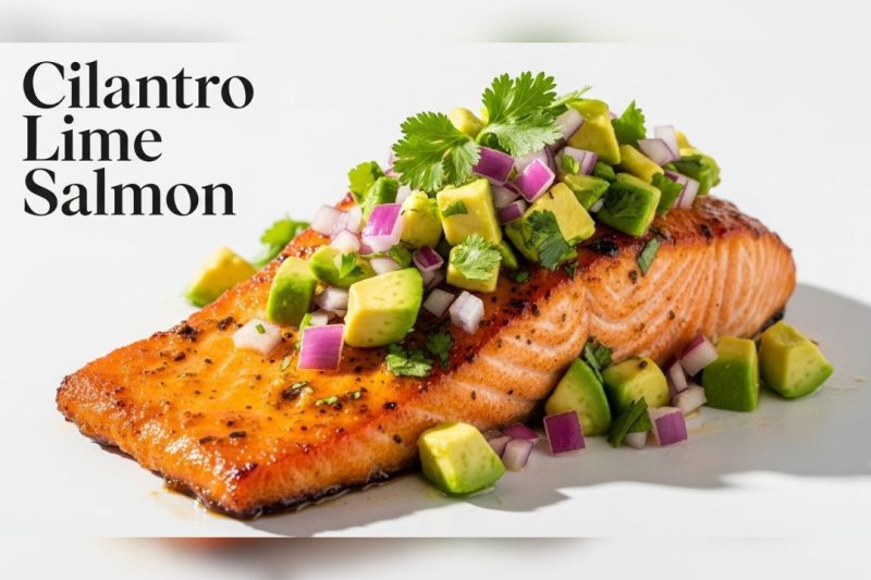 Baked Cilantro Lime Salmon with Avocado Salsa (Easy 25-Min Dinner)