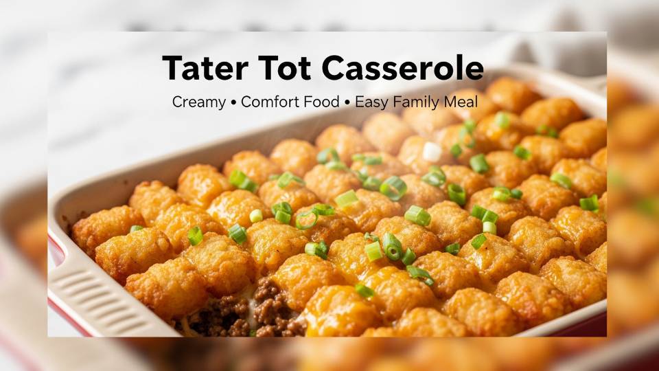 tater tot casserole, ground beef recipes, easy dinner, comfort food, freezer meals, 30 minute meals