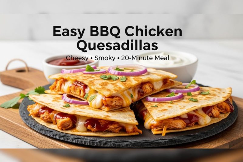 Easy BBQ Chicken Quesadillas – Crispy, Cheesy & 10-Minute Recipe