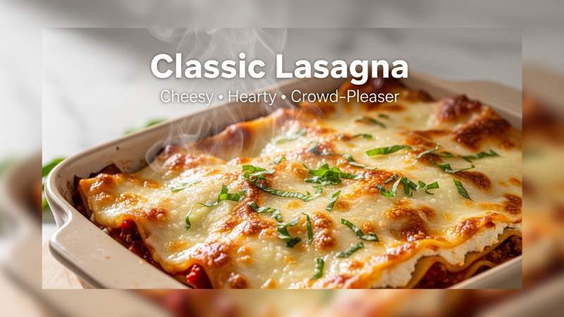 Classic Beef Lasagna Recipe (Meaty & Cheesy)
