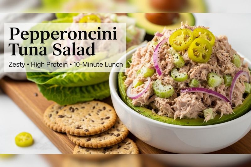 Easy Pepperoncini Tuna Salad – Tangy, Briny & 10-Minute Meal