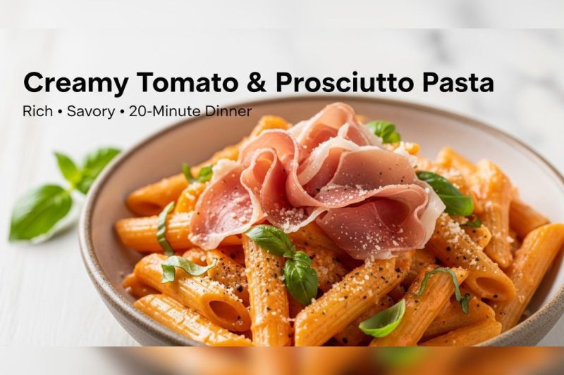 Creamy Tomato Pasta with Prosciutto – Ready in 25 Minutes