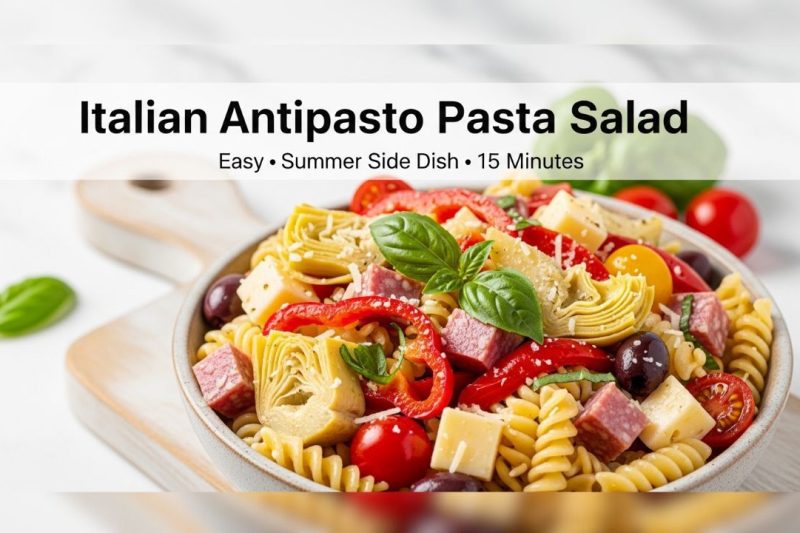 Easy Italian Antipasto Pasta Salad – Perfect Potluck Recipe