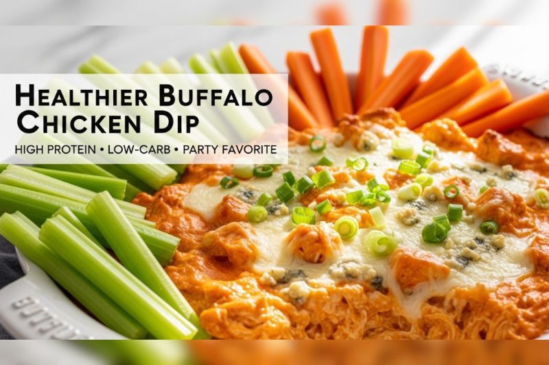 Healthier Buffalo Chicken Dip – Creamy, Spicy & High Protein
