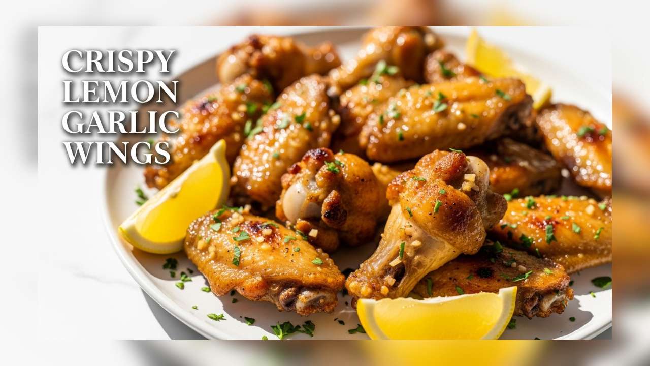 crispy lemon garlic chicken wings