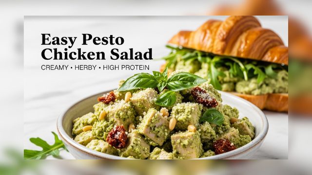 Easy Pesto Chicken Salad Recipe – Healthy & 15-Minute Meal