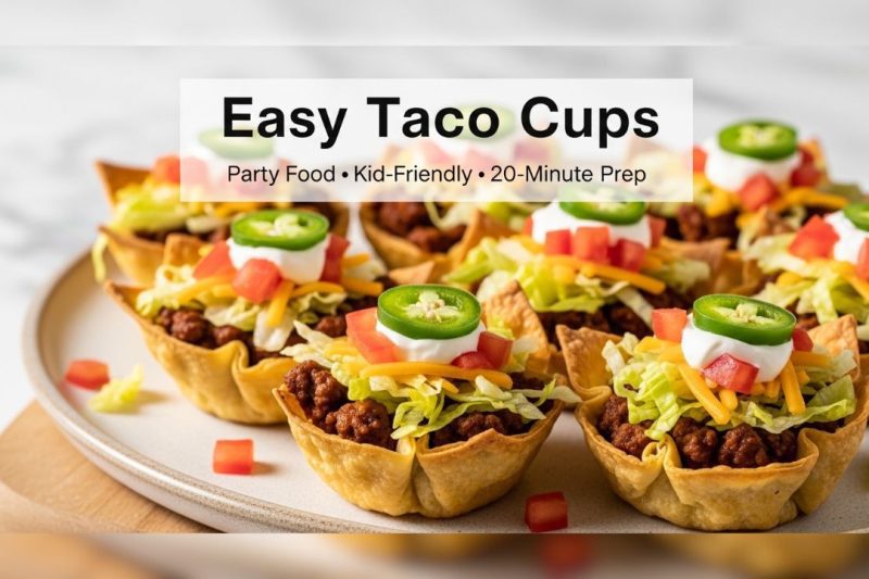 Easy Taco Cups – 20-Minute Party Appetizer Recipe