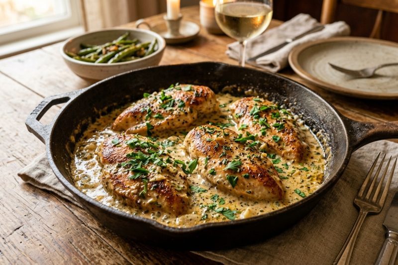 Creamy Boursin Chicken Skillet – A One-Pan Weeknight Dinner Dream