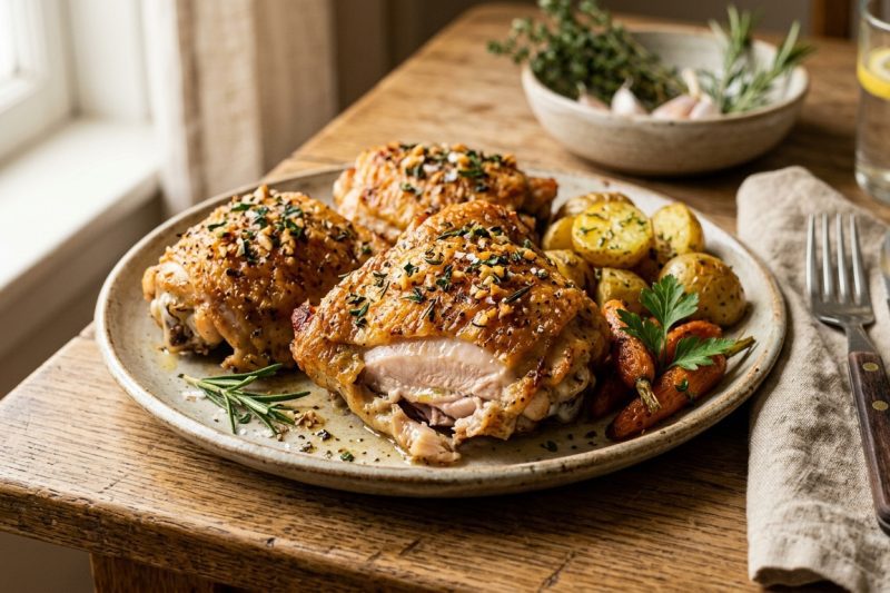 Chicken Thigh Recipe – Juicy, Crispy & Easy Oven Baked Chicken
