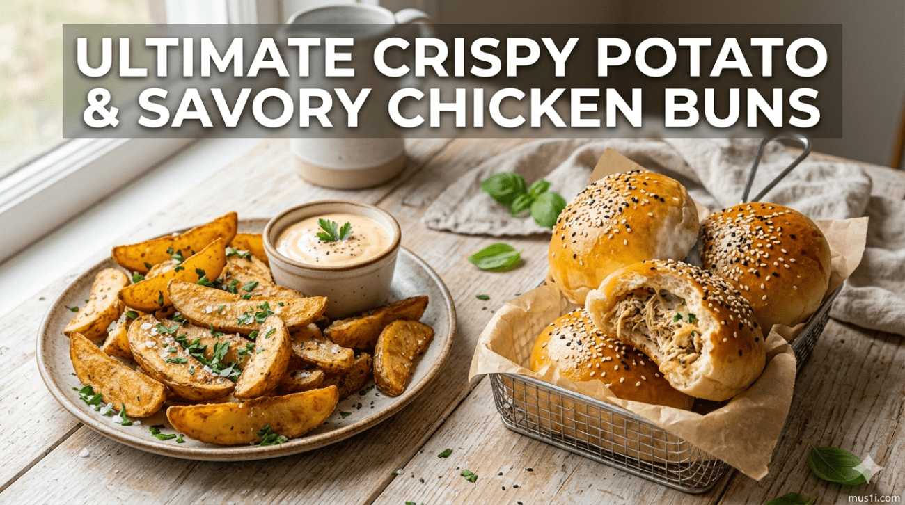 Master the art of the perfect potato crispy item and fluffy chicken bun. Two easy, high-CTR snack recipes that are golden, crunchy, and savory.