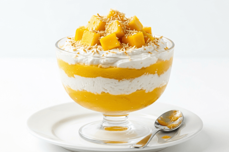Mango Coconut Cream Dessert | Easy 5-Minute Tropical Treat