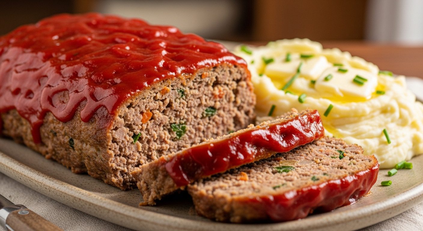 meatloaf recipe, classic meatloaf, easy meatloaf, homemade meatloaf, juicy meatloaf, comfort food, family dinner, meatloaf glaze, beef dinner