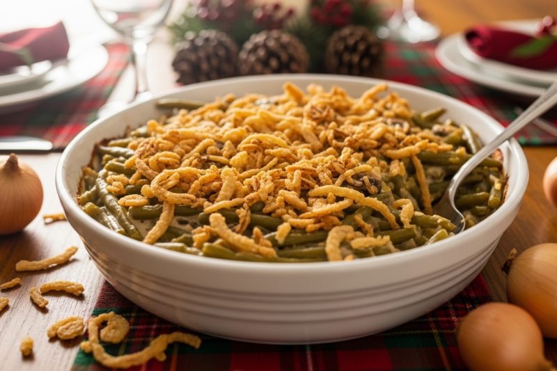 Green Bean Casserole Recipe – Creamy, Crispy & Classic Holiday Favorite