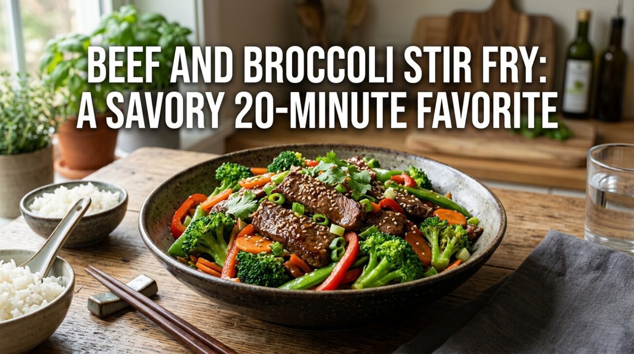 Discover the best beef and broccoli stir fry recipe! A savory 20 minute favorite that delights the senses and is easy to prepare.