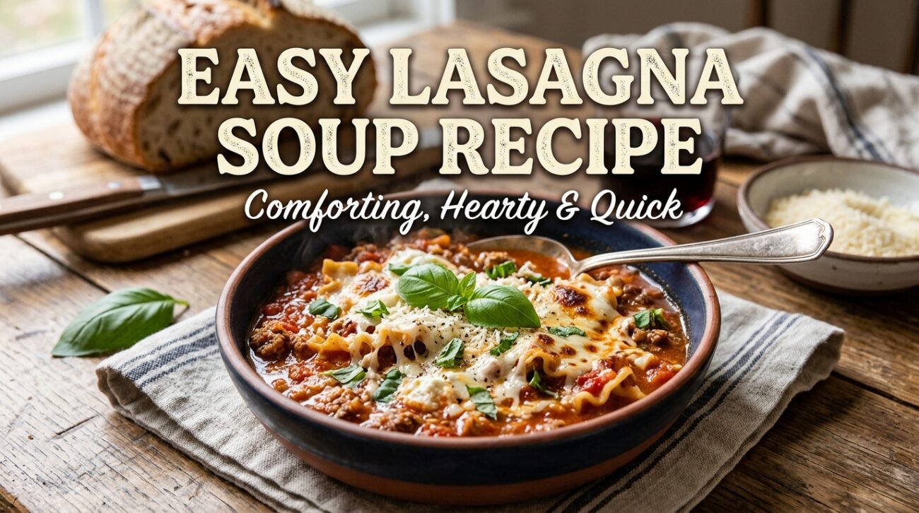 Try this easy lasagna soup recipe for a warm and comforting meal that your family will love. Perfect for any occasion!