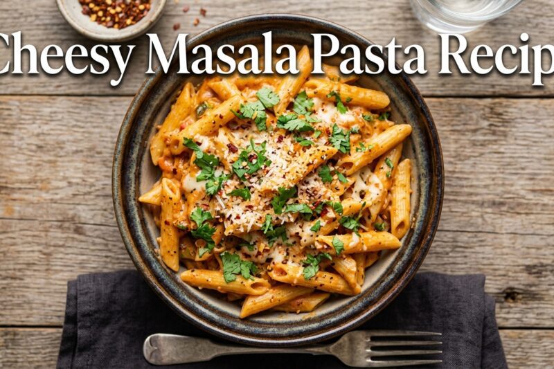 Delicious Cheesy Masala Pasta Recipe – Quick & Easy!