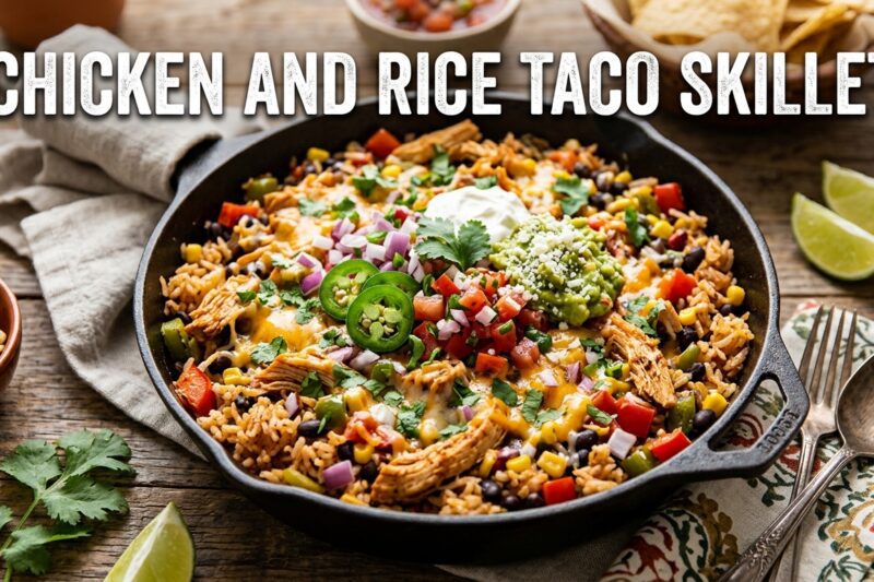 Chicken and Rice Taco Skillet: A One Pan Winner