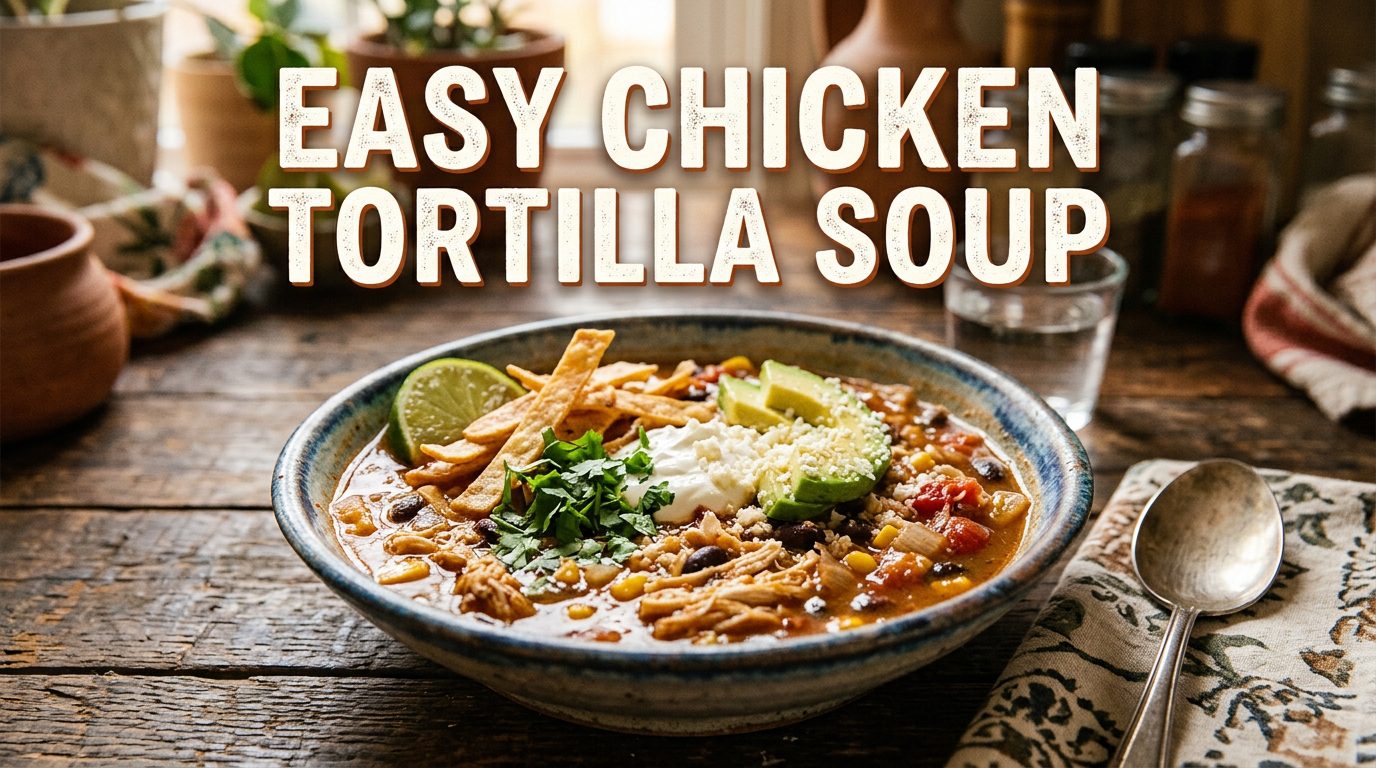 Discover this easy chicken tortilla soup recipe that guarantees flavor and comfort in every bowl. Perfect for any occasion!