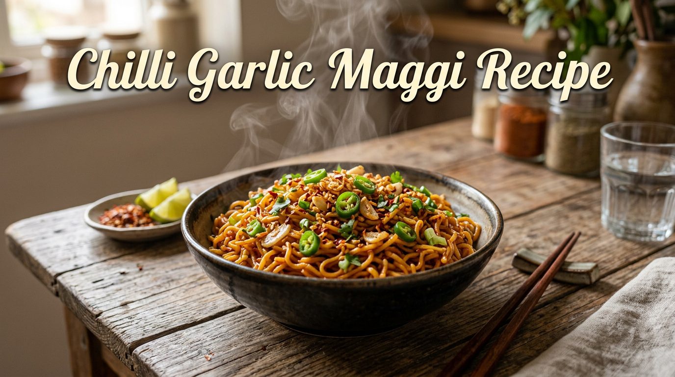 Discover the mouthwatering Chilli Garlic Maggi Recipe that's quick, easy, and packed with flavor. Perfect for any meal!