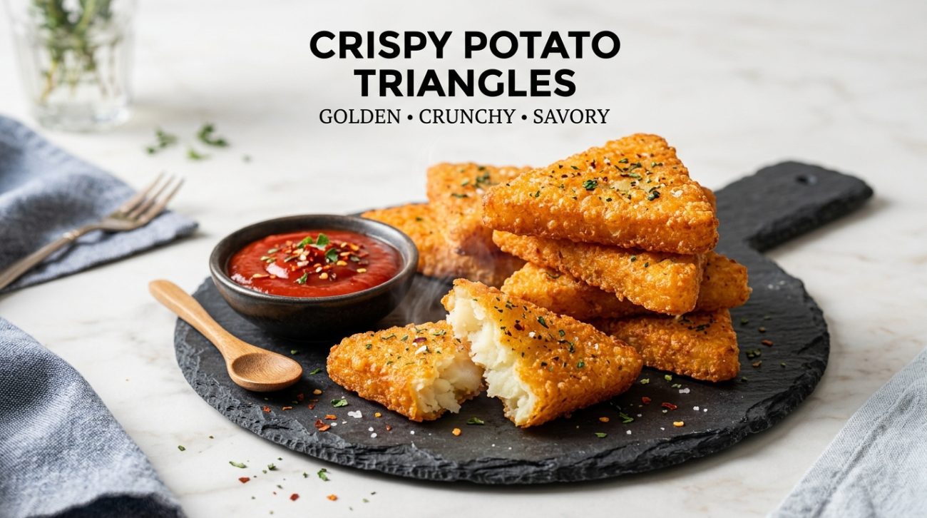 Easy Crispy Potato Triangles Recipe | Crunchy & Savory Snack