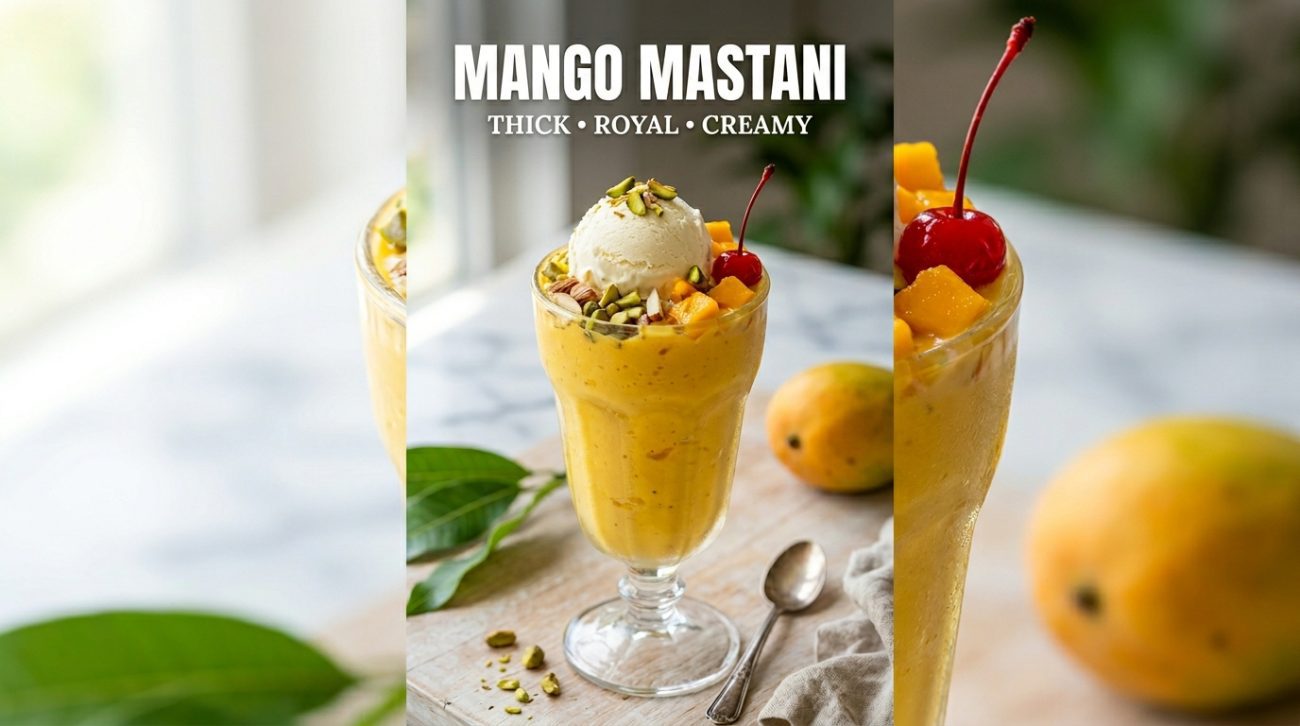 Authentic Mango Mastani Recipe | Thick & Creamy Pune Style Dessert