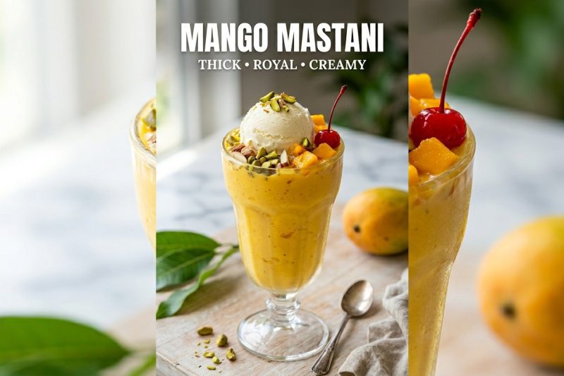 Authentic Mango Mastani Recipe | Thick & Creamy Pune Style Dessert