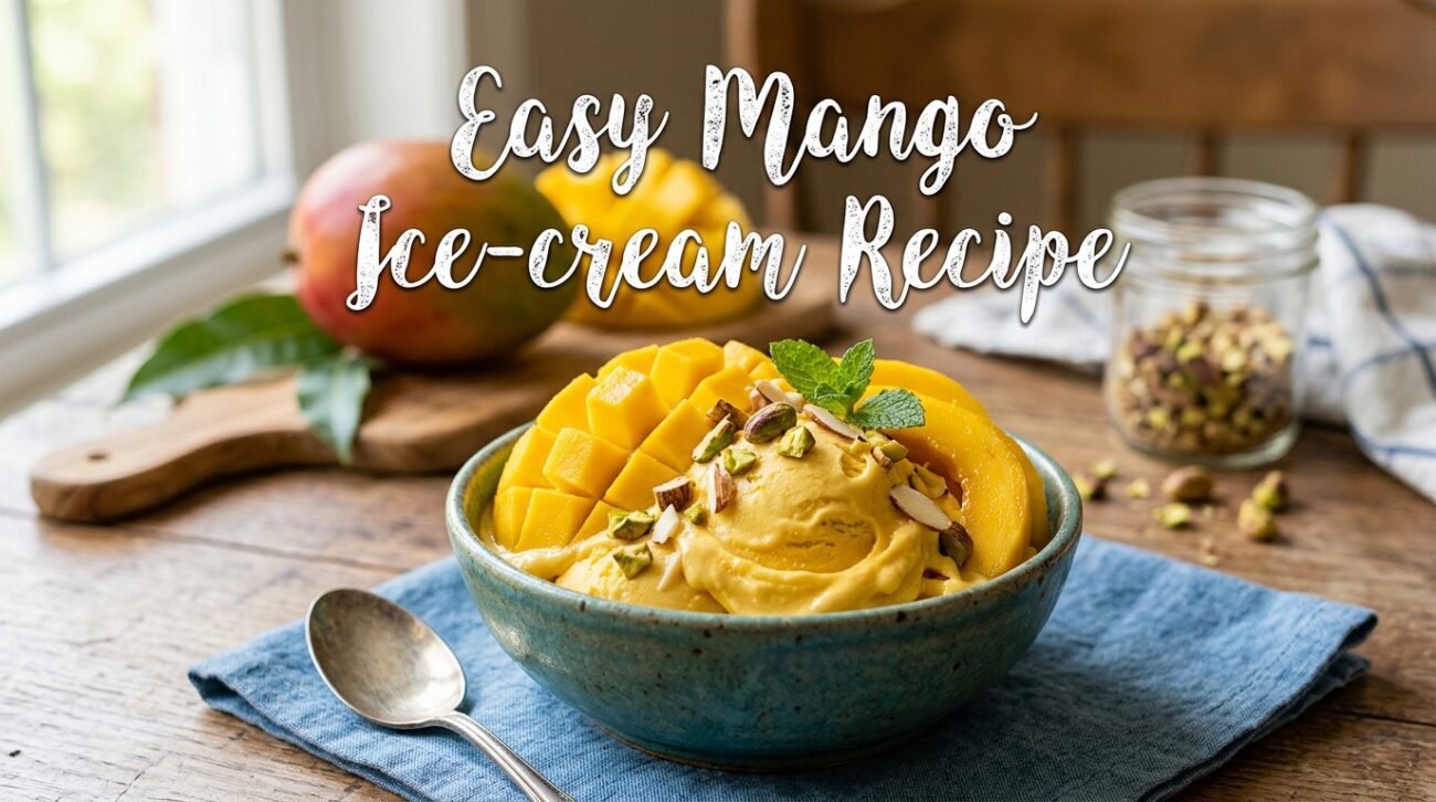 Discover this easy recipe for mango ice-cream that will delight your taste buds. Perfect for hot days and impressing guests!