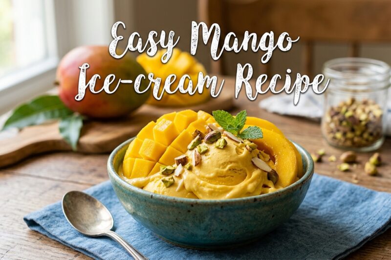 Delicious and Easy Mango Ice-cream Recipe to Try