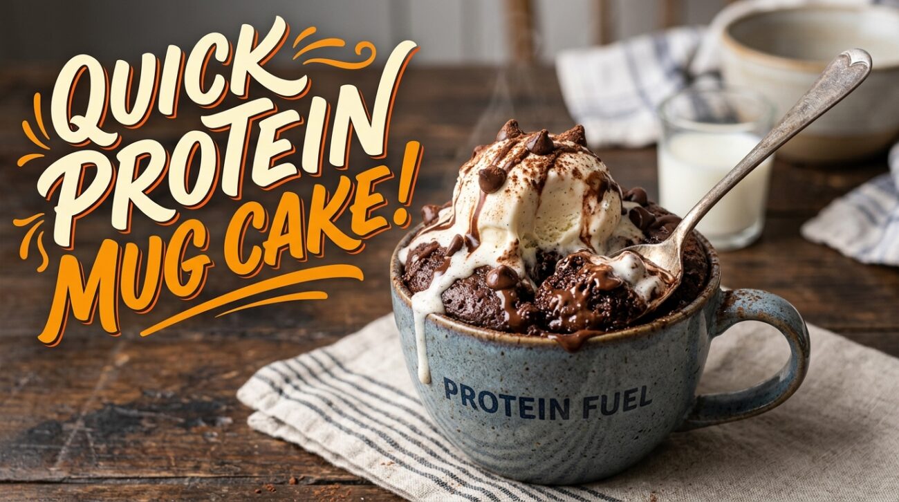 Indulge in this protein mug cake recipe quick to satisfy your cravings with a healthy twist! Perfect for a quick dessert fix.