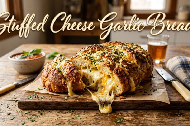 Irresistible Stuffed Cheese Garlic Bread Recipe