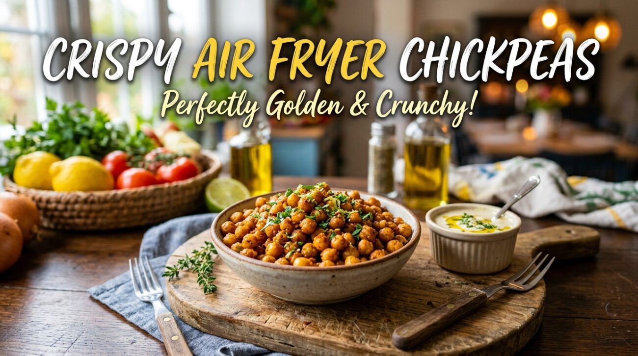 Learn how to make the crunchiest air fryer chickpeas in minutes. This easy, high-protein snack is perfect for healthy meal prep and clean eating.